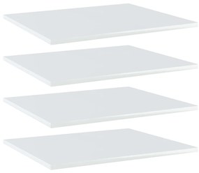 Prateleiras para estante 4 pcs 60x50x1,5cm contraplacado branco