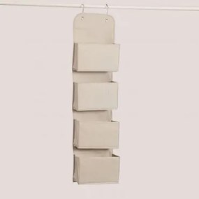 Organizador Suspenso Tarinna Com 4 Bolsos Beige - Sklum