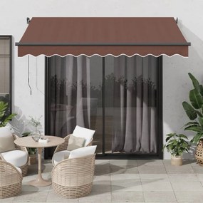 Toldo retrátil automático 350x250 cm castanho