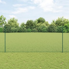Cerca de Arame Soldado com 5 Estacas U Verde 1,4x10 m Aço