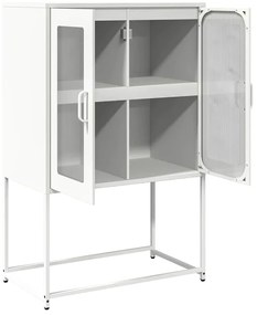 Aparador alto 68x39x107 cm aço branco