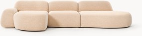 Sofá de canto modular em bouclé Wolke (4 lugares)