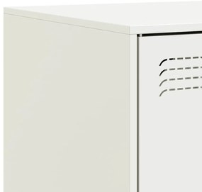 Móveis de TV 2 pcs 67x39x44 cm aço branco
