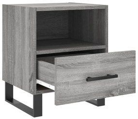 Mesas de cabeceira 2 pcs derivados de madeira sonoma cinza