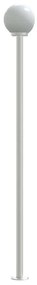 Candeeiro de chão para exterior 3 pcs 215 cm aço inox. prateado