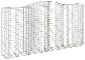 Cestos gabião arqueados 3pcs 400x50x200/220cm ferro galvanizado