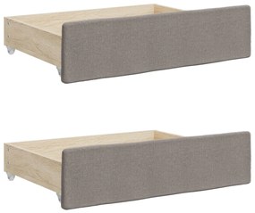 Sofá-cama c/ gavetão/gavetas 100x200cm tecido cinza-acastanhado