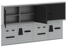 Conjunto de Gabinete e Painel de Ferramentas vidaXL com 6 Peças Montad