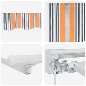 Toldo Retrátil Manual Azul Marinho 250x200 cm