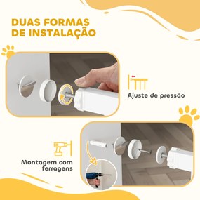 PawHut Barreira de Segurança para Cães Extensível 76-102 cm Barreira p