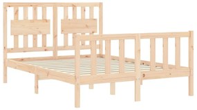 Cama sem colchão 140x190 cm madeira de pinho maciça