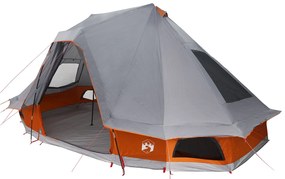 Tenda Familiar Tipi Cinza e Laranja para 6 Pessoas Impermeável