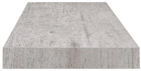 Prateleiras de parede 2 pcs 60x23,5x3,8cm MDF cinzento-cimento