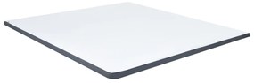 Cama boxspring 180x200 cm tecido cinzento-escuro