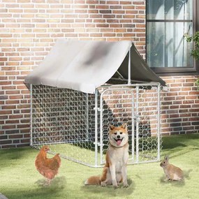 171496 vidaXL Canil de exterior com telhado 200x100x150 cm