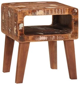 vidaXL Mesa de apoio Castanho 40 x 32 x 46 cm Madeira Reforçada Sólida