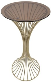 MESA DE APOIO CENTUR Ø 50X103 CM DOURADA