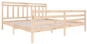 Estrutura de cama 200x200 cm madeira maciça