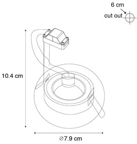 LED Foco embutido inteligente branco redondo IP44 incl. Wifi GU10 50mm - Xena Moderno