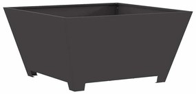 Fogueira Quadrada vidaXL Preta 80x80x40 cm em Aço