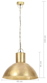 Candeeiro suspenso redondo 25 W 48 cm E27 bronze