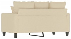 Sofá de 2 lugares tecido 120 cm cor creme