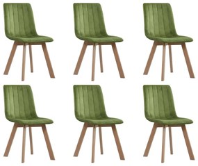 vidaXL Cadeiras de jantar 6 pcs veludo verde