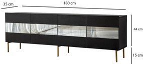 Móvel TV Leon – Dourado Fumado – 180x59x35 cm