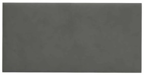 Painel de parede 12 pcs 30x15 cm veludo 0,54 m² cinza-escuro