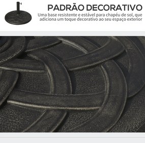 Base para Chapéu de Sol Suporte para Chapéu de Sol de Resina para Jard