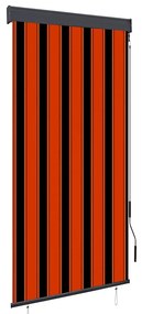 Estore de rolo para exterior 100x250 cm laranja e castanho