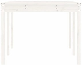 Mesa de jardim 203,5x100x76 cm madeira de pinho maciça branco