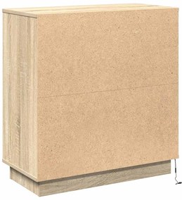Sideboard com LED Carvalho Sonoma 71x34,5x75 cm em Madeira Ingienirada