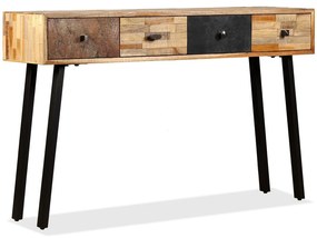 Mesa consola teca reciclada maciça 120x30x76 cm