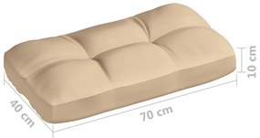 Almofadões para sofás de paletes 7 pcs bege