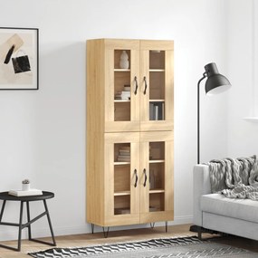 vidaXL Armário alto 69,5x34x180 cm derivados de madeira cor sonoma