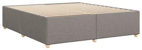 Cama sem colchão 180x200 cm tecido castanho-acinzentado