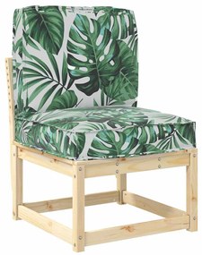 vidaXL Conjunto de Almofadas para Palete Floral 2 pcs Padrão de folhas