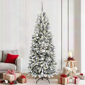 vidaXL Árvore de Natal Artificial Branco 210 cm PVC