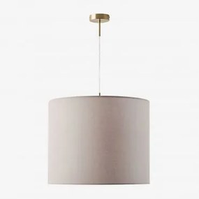 Lâmpada De Teto Suspensa Em Tecido Arlina Ouro - Transparente & Cinzento Taupe Claro Ø40 Cm - ↑30 Cm Arlina - Sklum