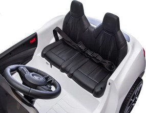 Carro elétrico para crianças 12V Maserati GranTurismo Folgore, 2 lugares, pneus de borracha Branco