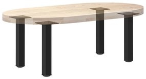 Pés para mesa de centro 4 peças, preto, 42-44 cm, aço