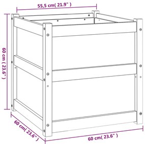 Vasos/floreiras de jardim 2 pcs pinho maciço castanho cera
