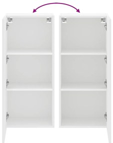 Móvel de parede p/ TV 40,5x30x90 cm derivados de madeira branco