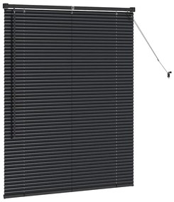 Persiana de Janela com cortinas Outros Manual Preto 100 x 130 cm Alumí