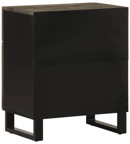 Mesa de cabeceira 50x33x60 cm madeira de mangueira maciça preto