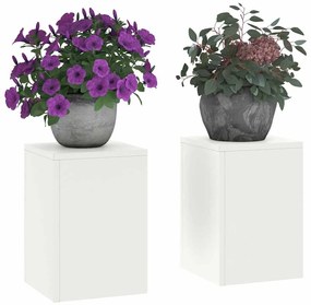 Suportes para Plantas Externas Pilar 2 pcs Branco 24x24x35 cm Aço