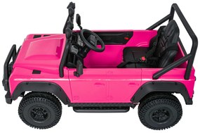 Jipe elétrico para Crianças 24V Land Rover Defender 110 SVX Concept Rodas Espuma EVA, Assento couro ecológico Rosa