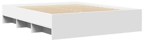 Estrutura de cama 150x200 cm derivados de madeira branco