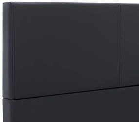 Estrutura de cama 120x200 cm couro artificial preto